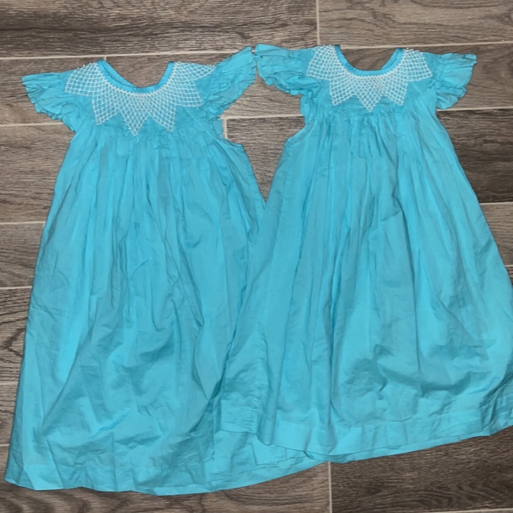 Beaded smocked dress/s